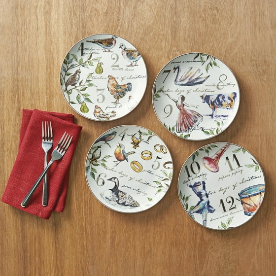 Better Homes And Gardens 12 Days Of Christmas Porcelain 12-piece Dinnerware Set Plates better homes and gardens plates. Better Homes And Gardens 12 Days Of Christmas Porcelain 12-piece Dinnerware Set Plates